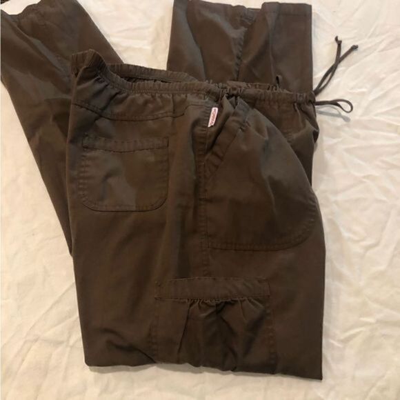 White Cross Chocolate Brown Boot Flare Cargo style Cotton Pants - Picture 12 of 15